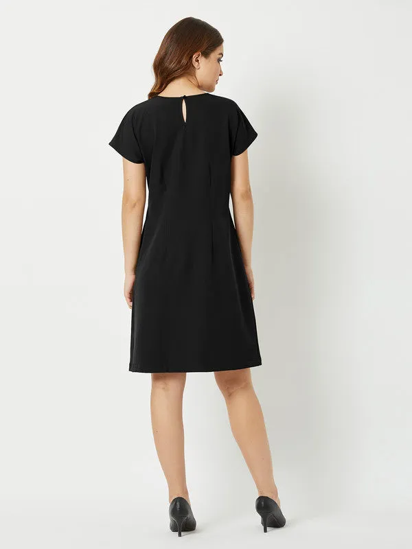 Juniper Drop Shoulder Dress - Black