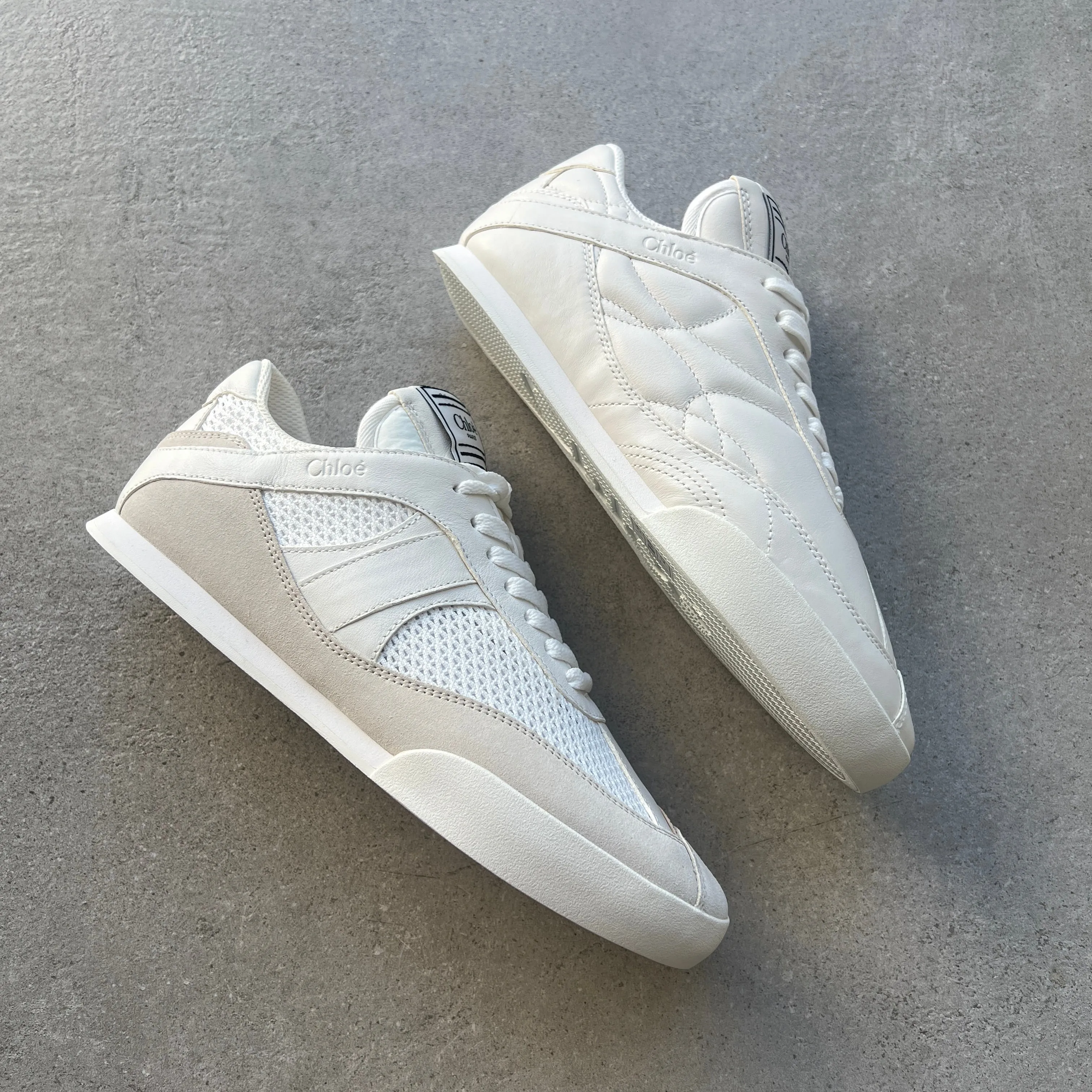 Kick Leather Sneakers, White Leather