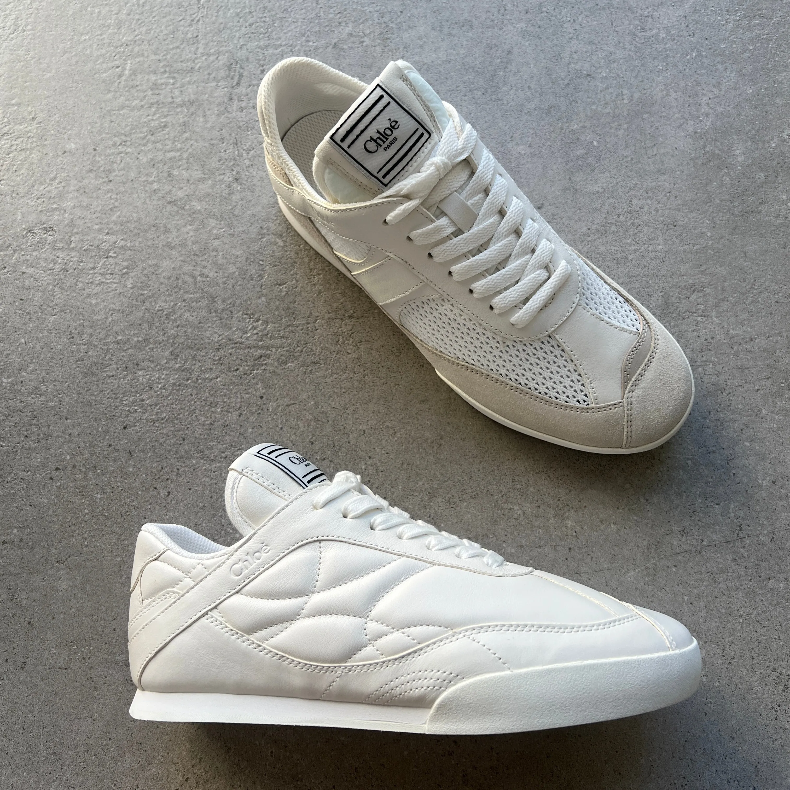 Kick Leather Sneakers, White Leather
