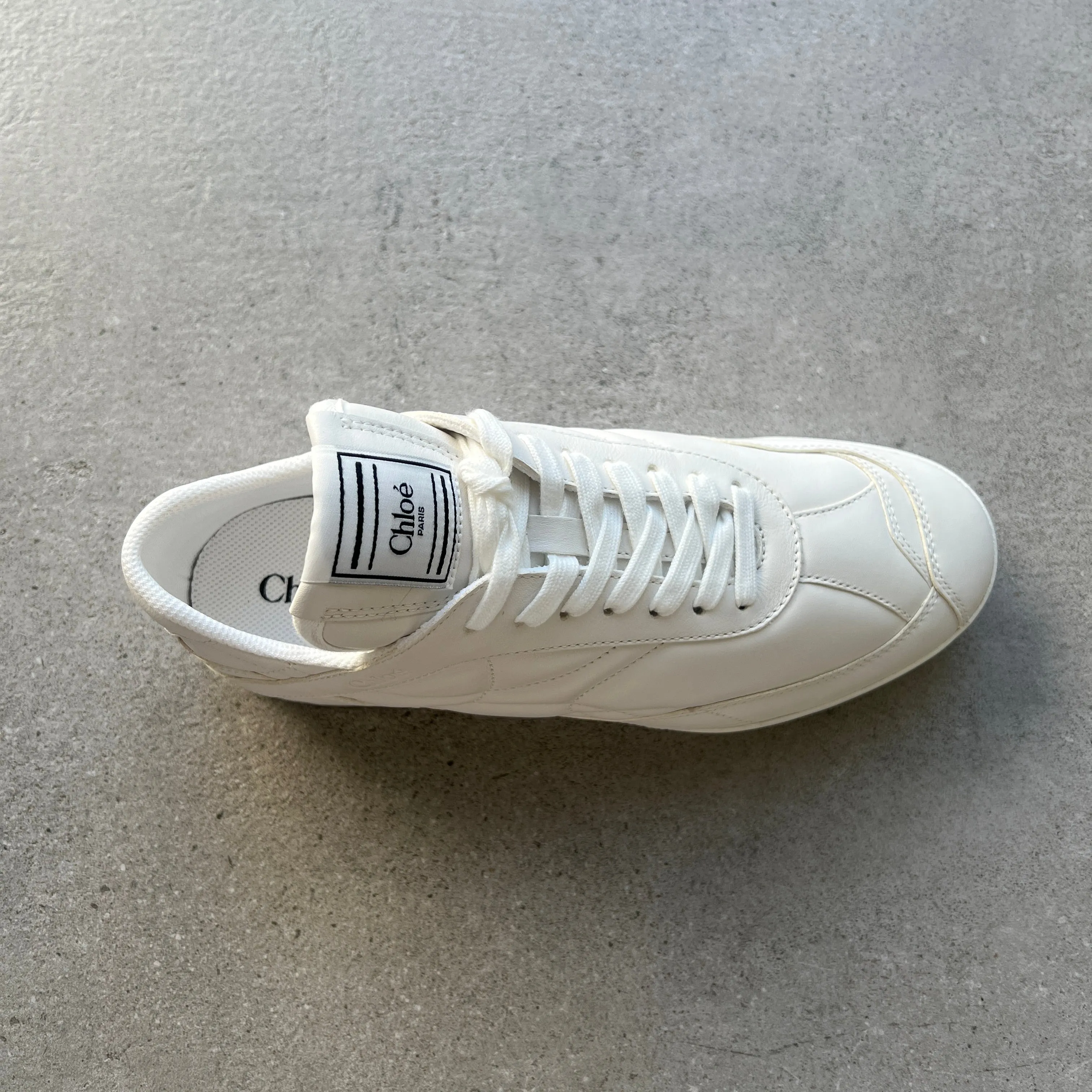 Kick Leather Sneakers, White Leather
