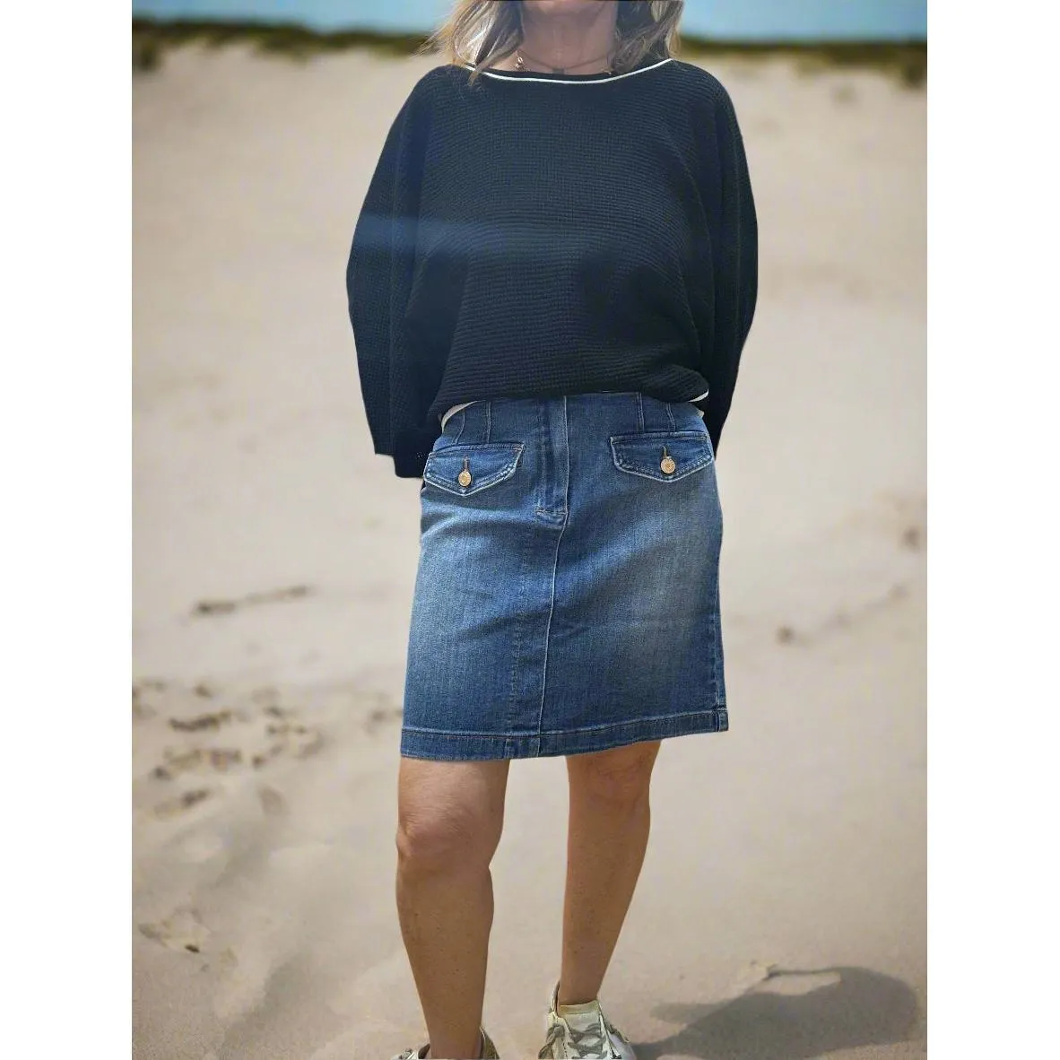 Kut Rosetta Denim Skirt