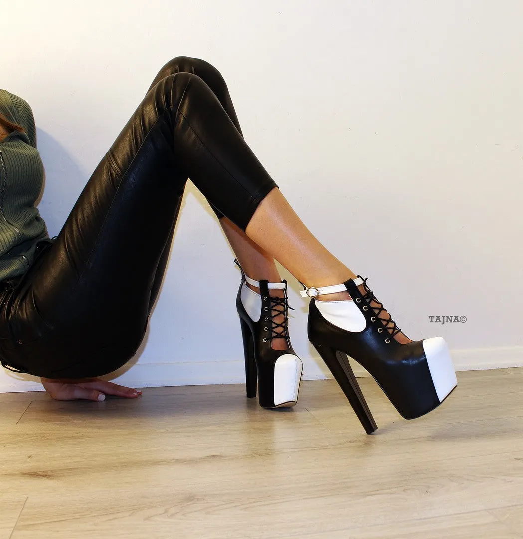 Lace Up Designer Platform Booties