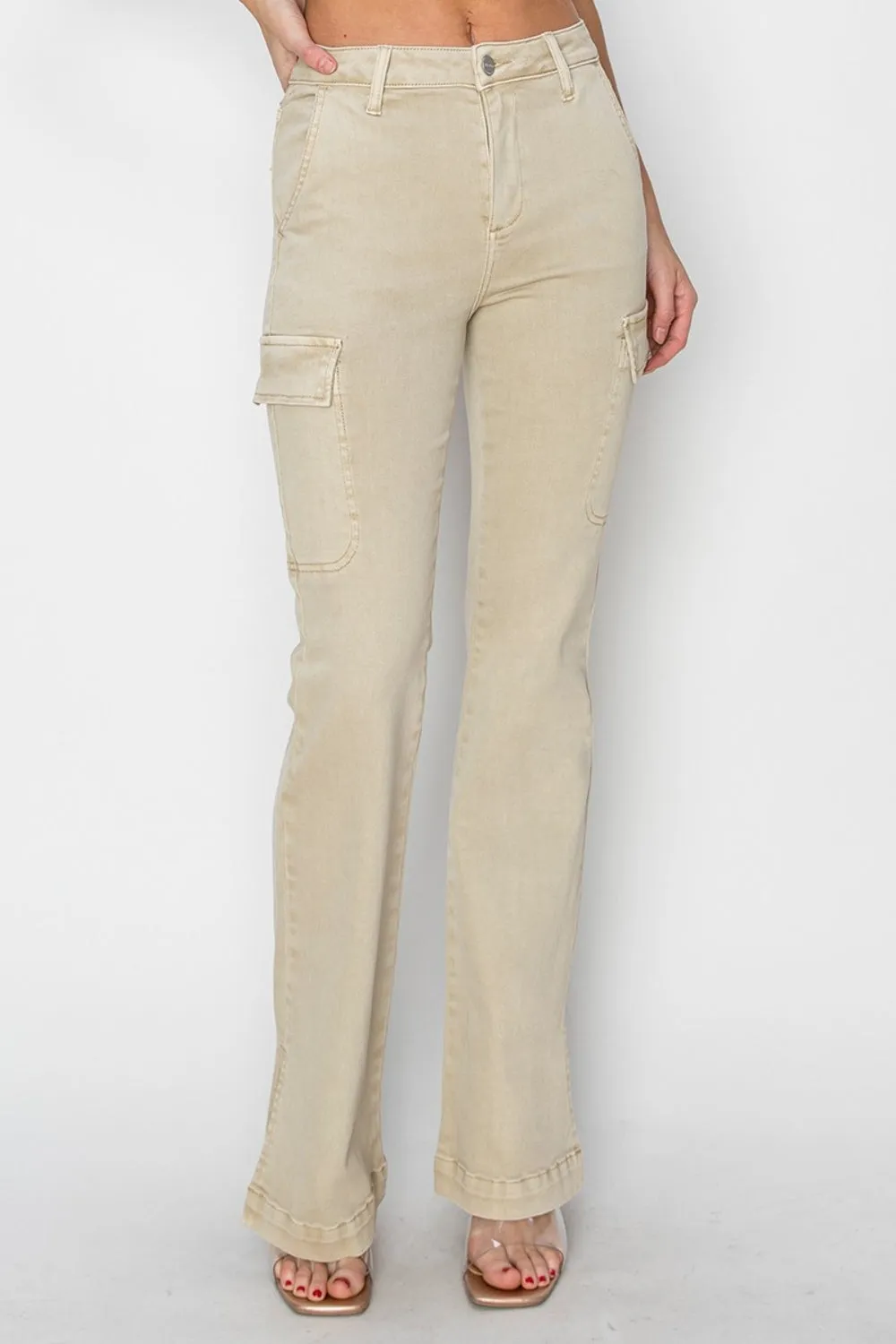 Mary High-Rise Cargo Bootcut Jeans | Risen