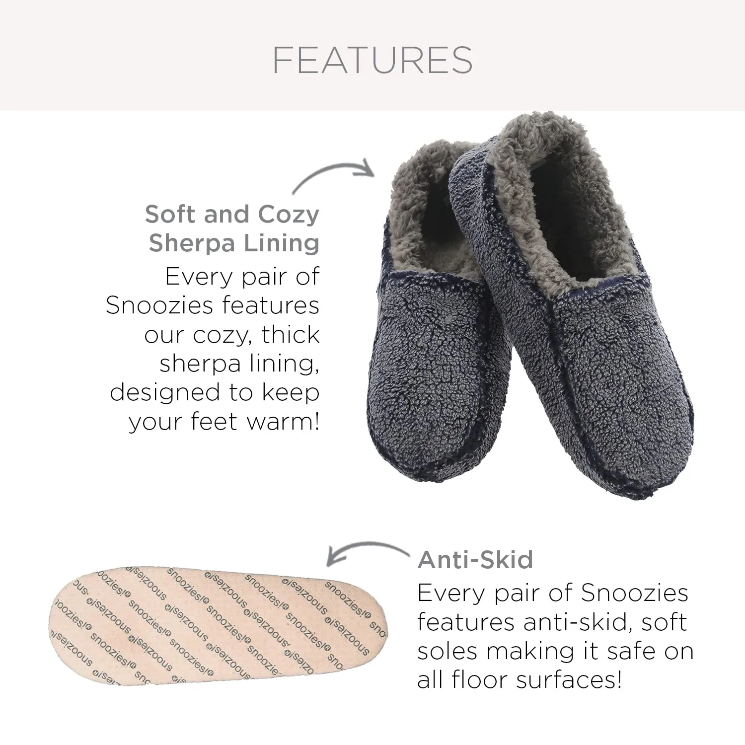 Mens Grey Soft Plush Camo Slippers