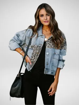 Mila™ | Bold Print Denim Jacket
