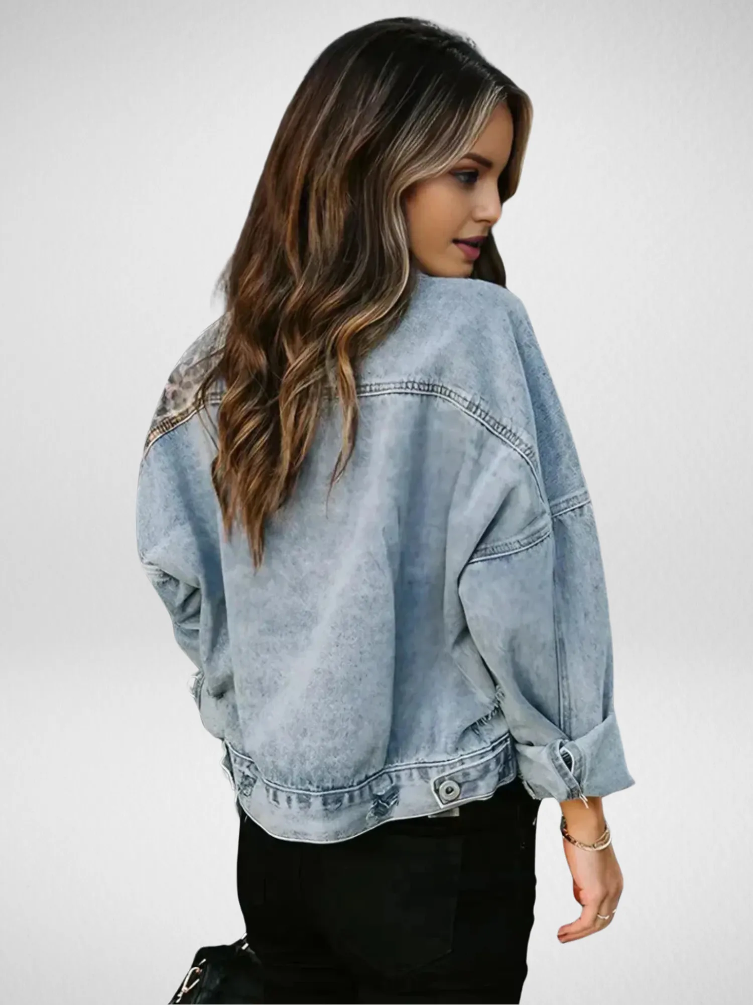 Mila™ | Bold Print Denim Jacket