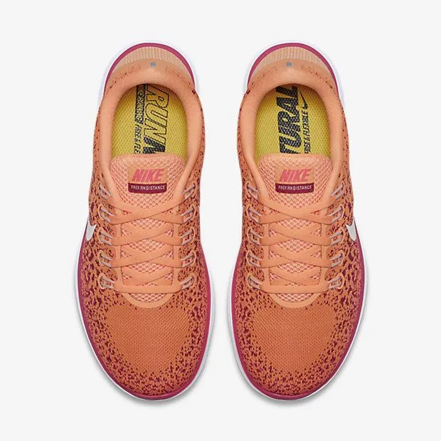 NIKE FREE RN DISTANCE 827116 800 WOORANGE & PINK