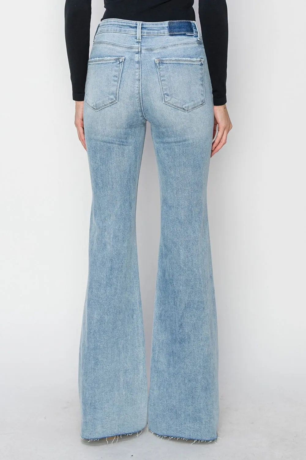 Noah High-Rise Raw Cut Hem Bootcut Jeans | Risen