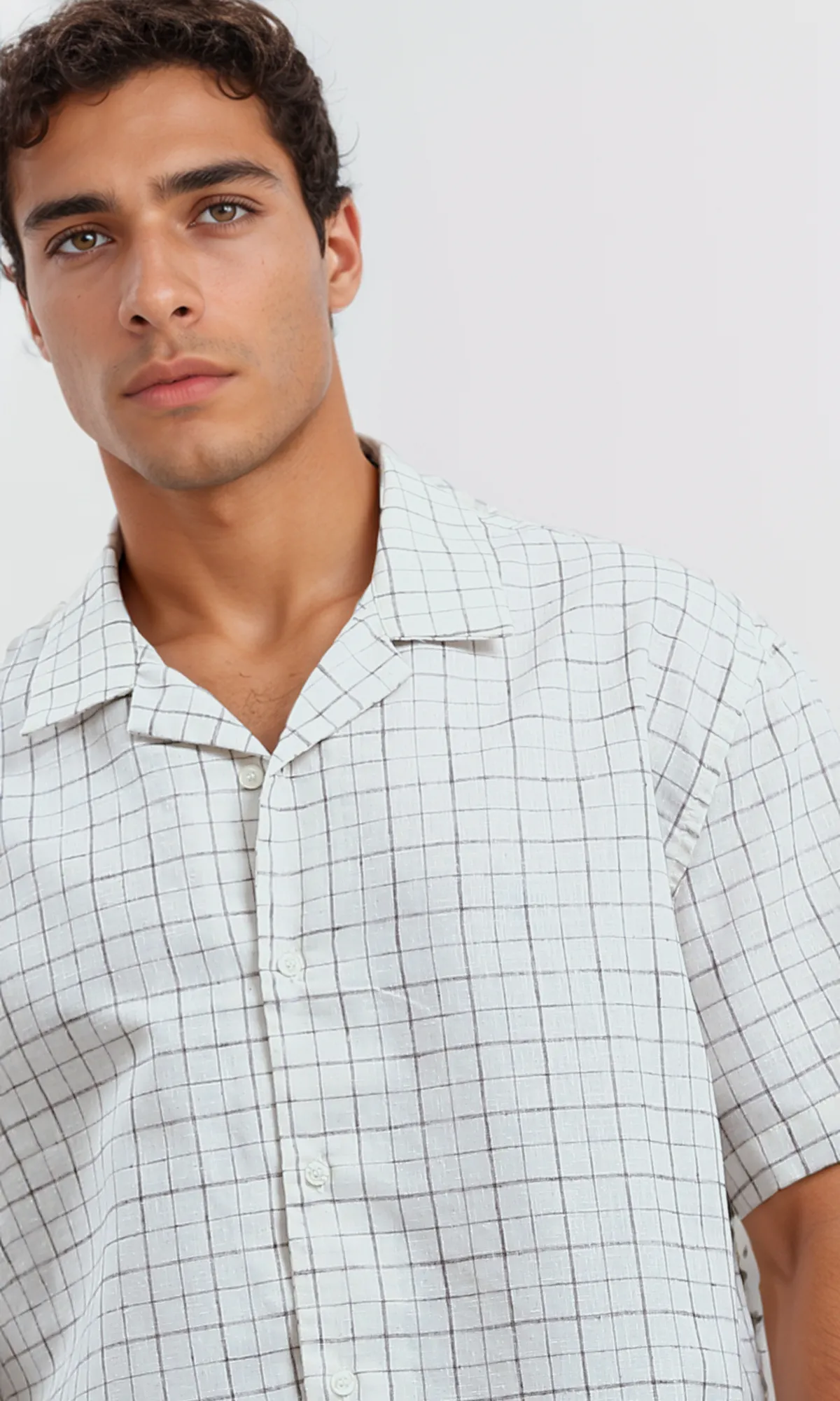 O191222 Short Sleeves Plaids Multicolour Summer Shirt