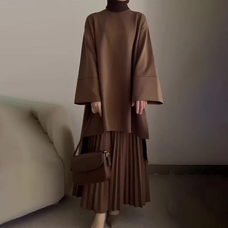 OPHELIE - Chic Pleated Two-Piece Set