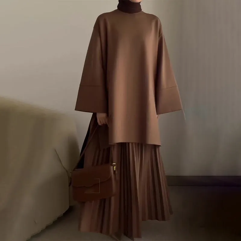 OPHELIE - Chic Pleated Two-Piece Set
