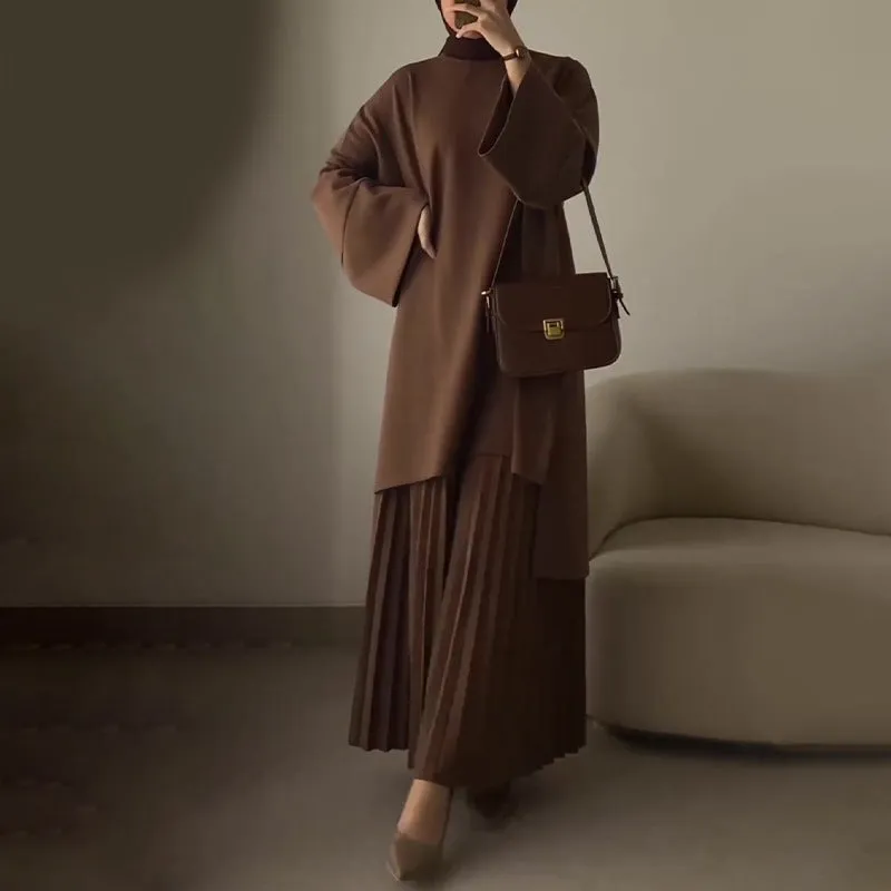 OPHELIE - Chic Pleated Two-Piece Set