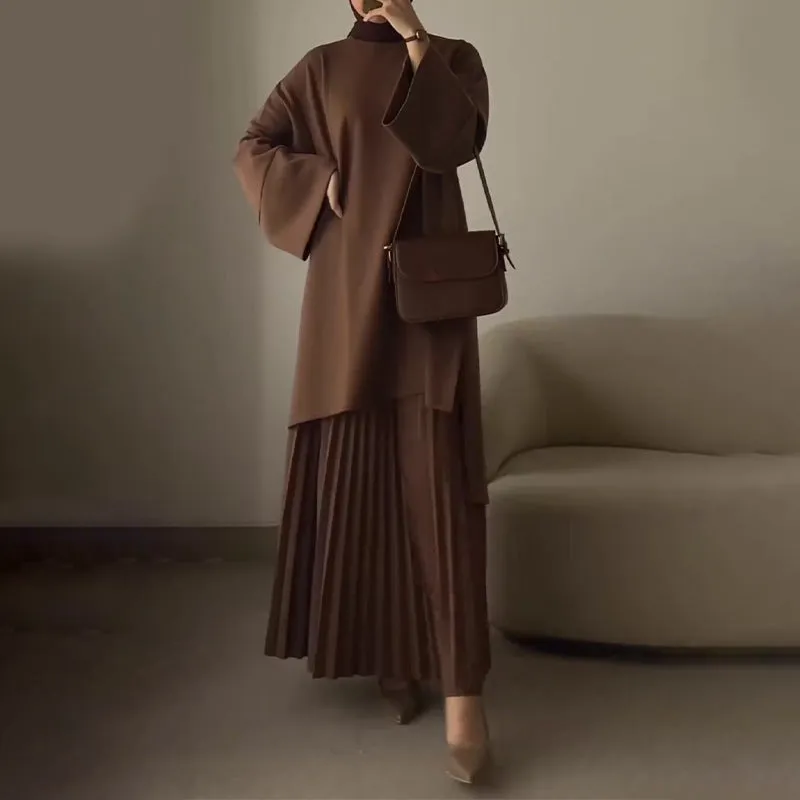 OPHELIE - Chic Pleated Two-Piece Set