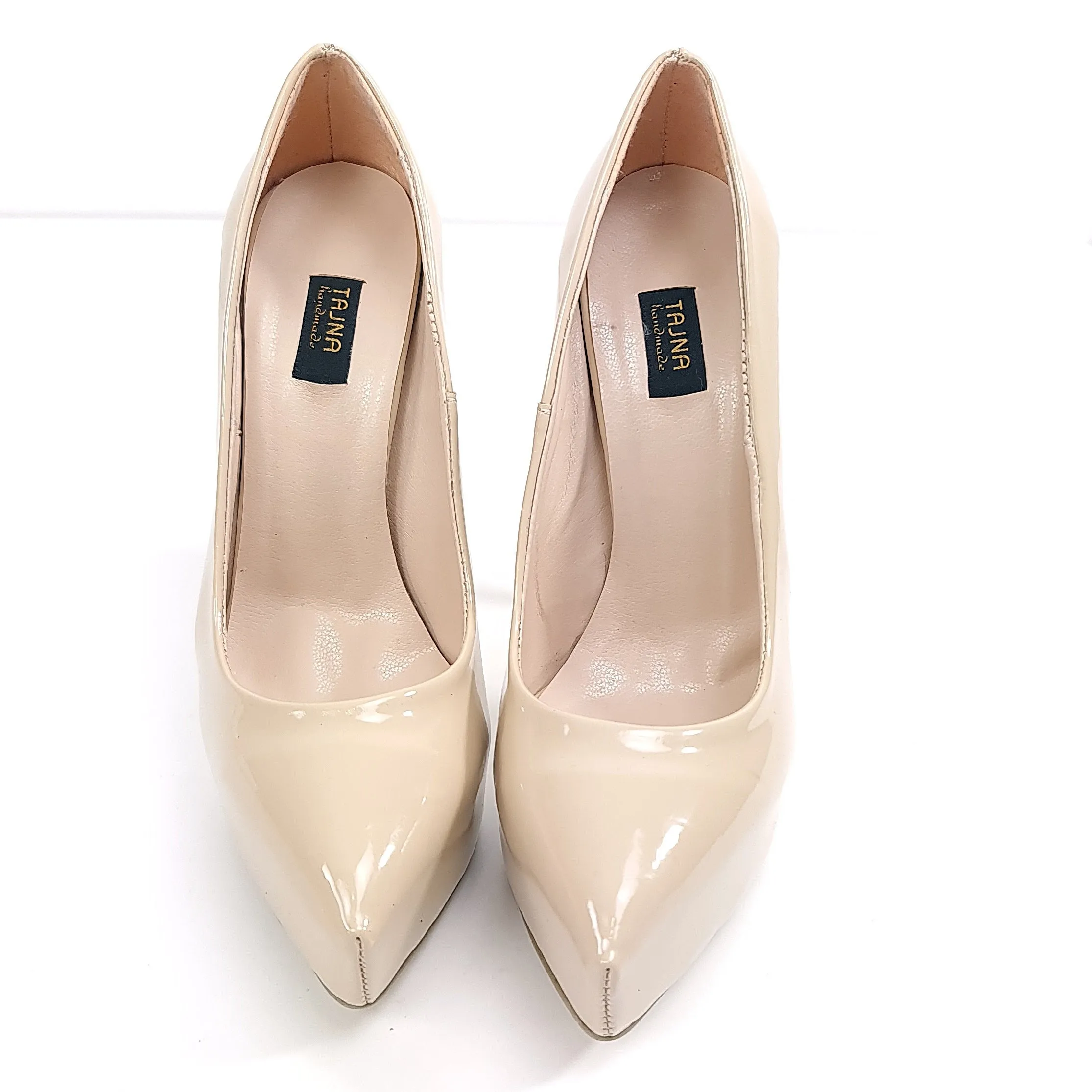 Platform Stiletto Beige Nude Gloss