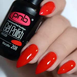 PNB Marylin red gel nail polish 208