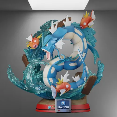 Pokémon's Atrocious Water Serpen Gyarados 3D Printing STL File