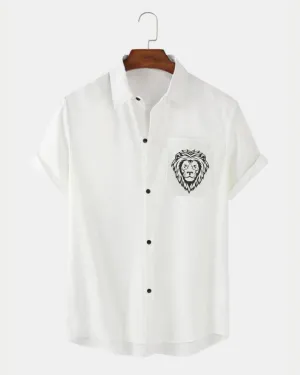 Regal Roar Pocket Shirt-Cotton Folk