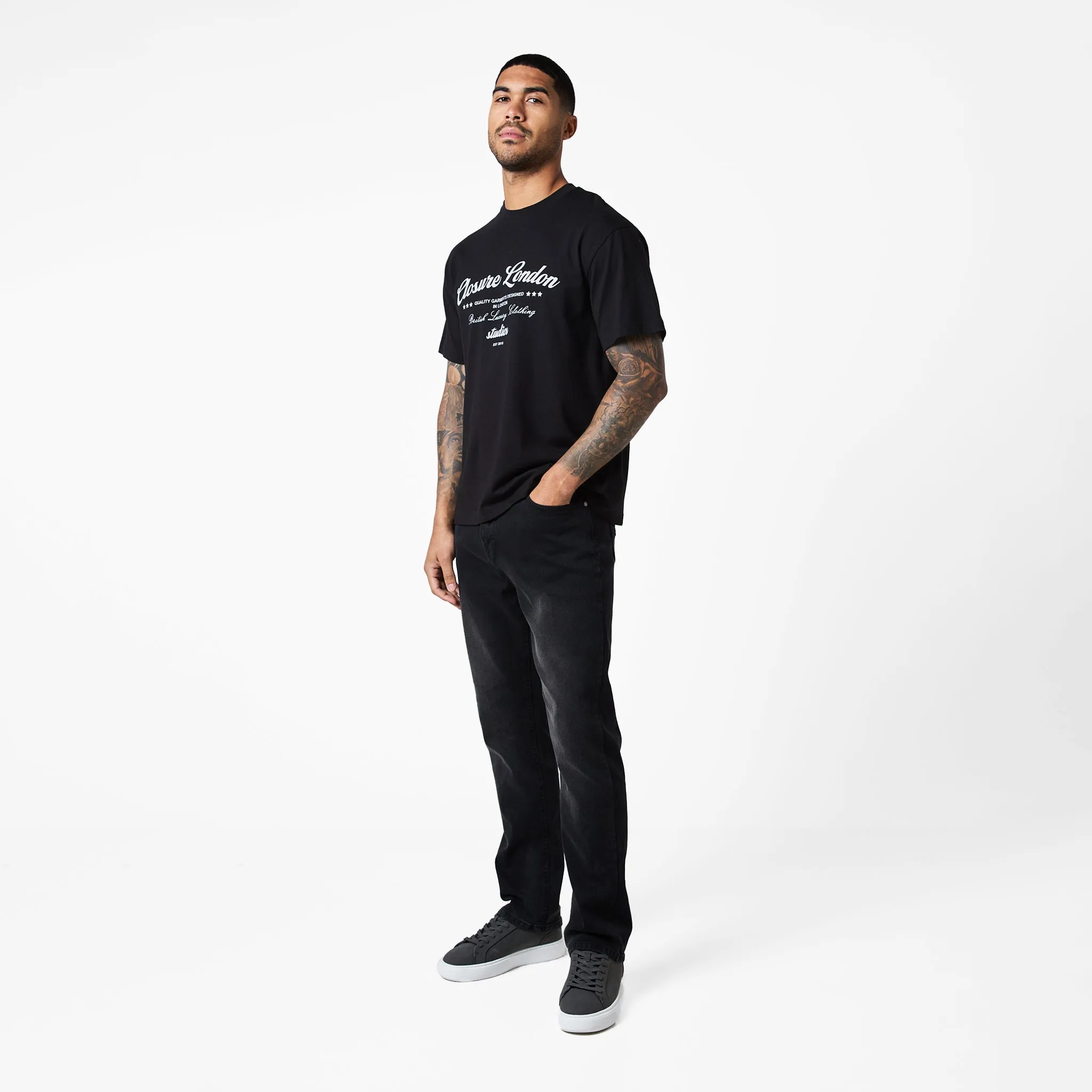Relaxed Fit Studios T-Shirt | Black