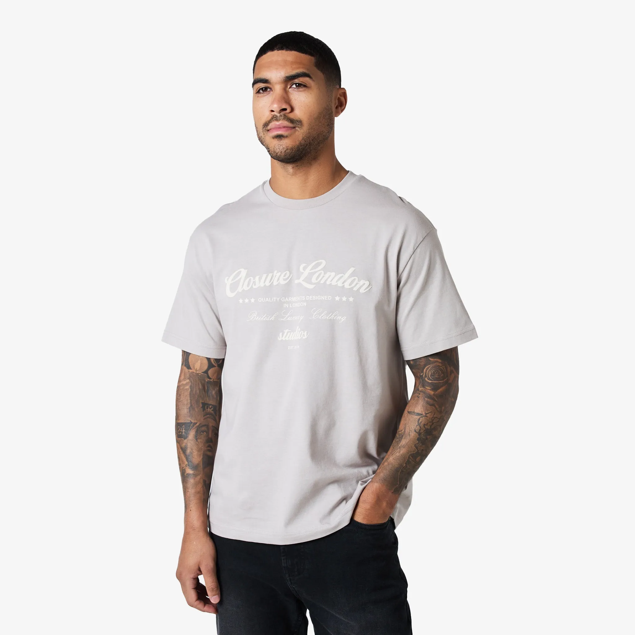 Relaxed Fit Studios T-Shirt | Stone
