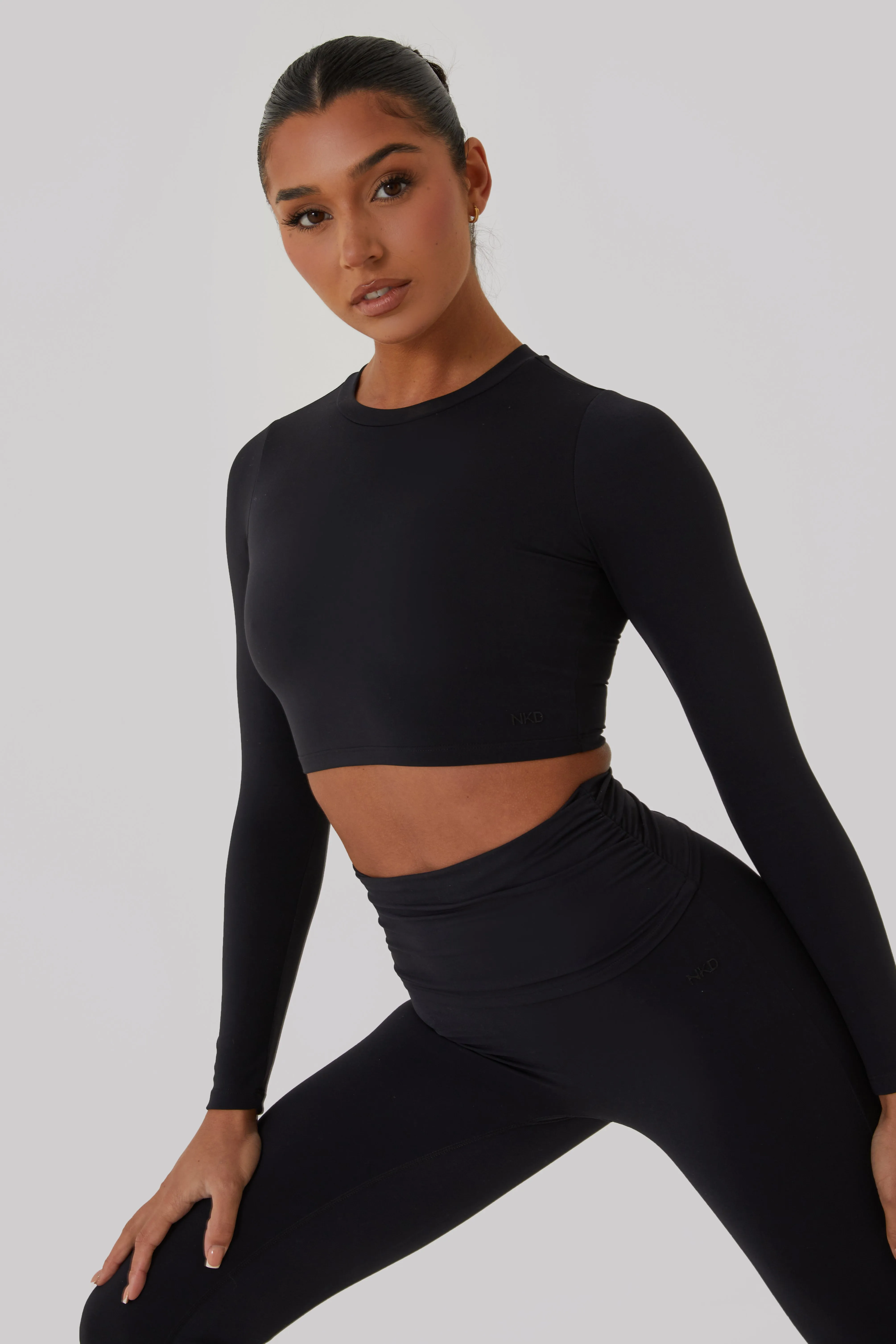 Ruched Fitted Flares - Classic Black