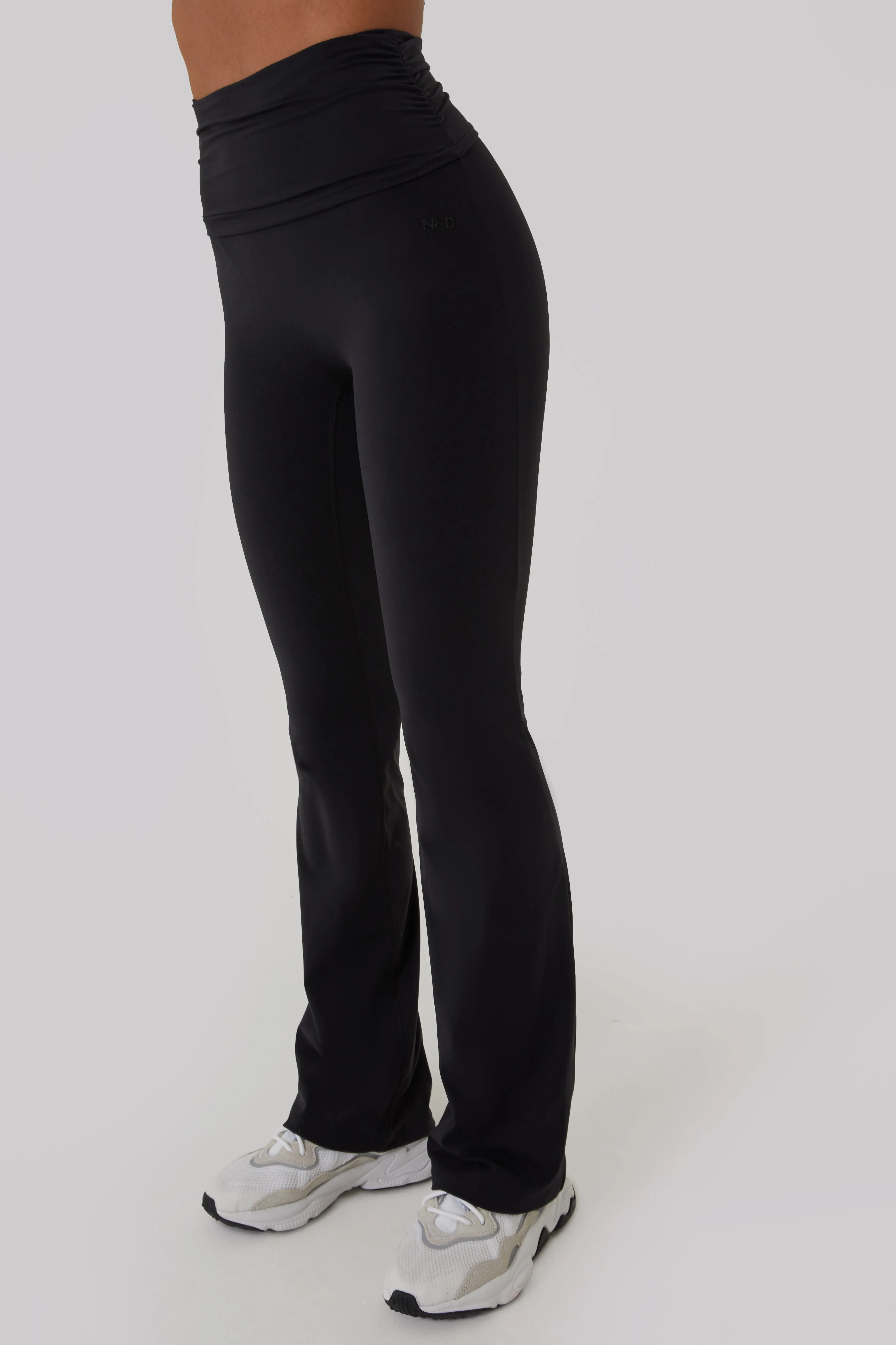 Ruched Fitted Flares - Classic Black