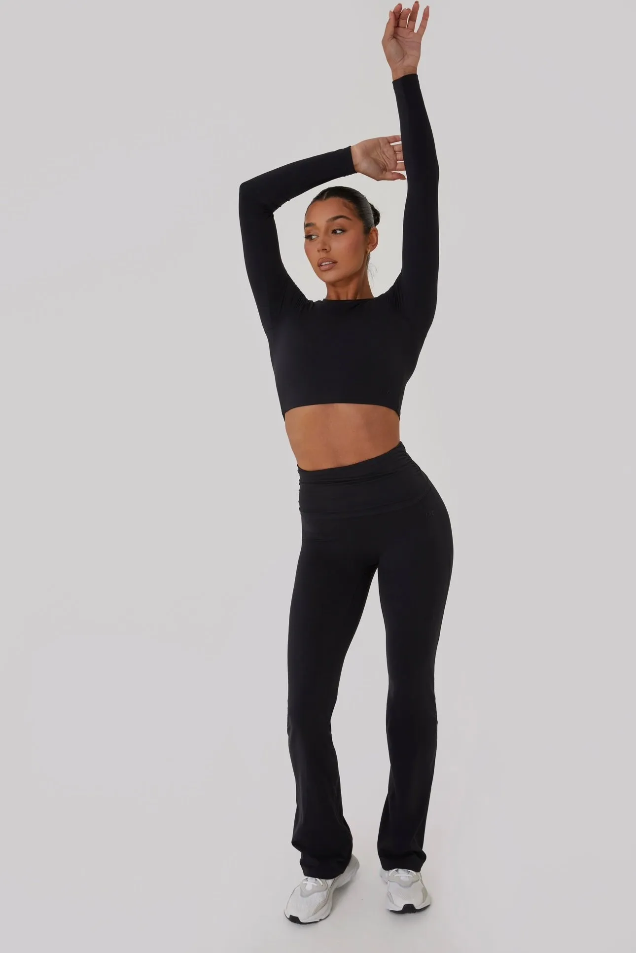 Ruched Fitted Flares - Classic Black