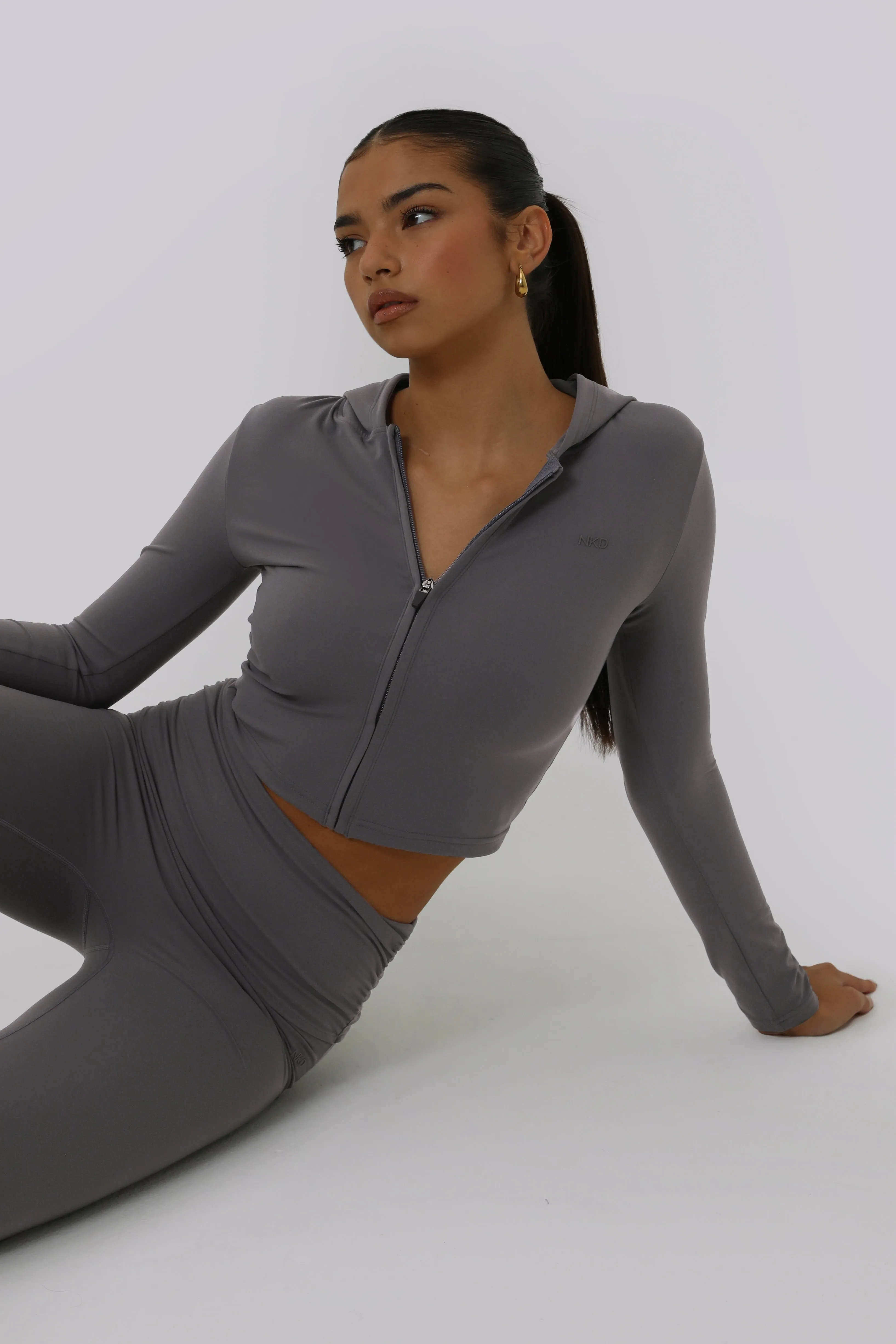 Ruched Fitted Flares - Cloud