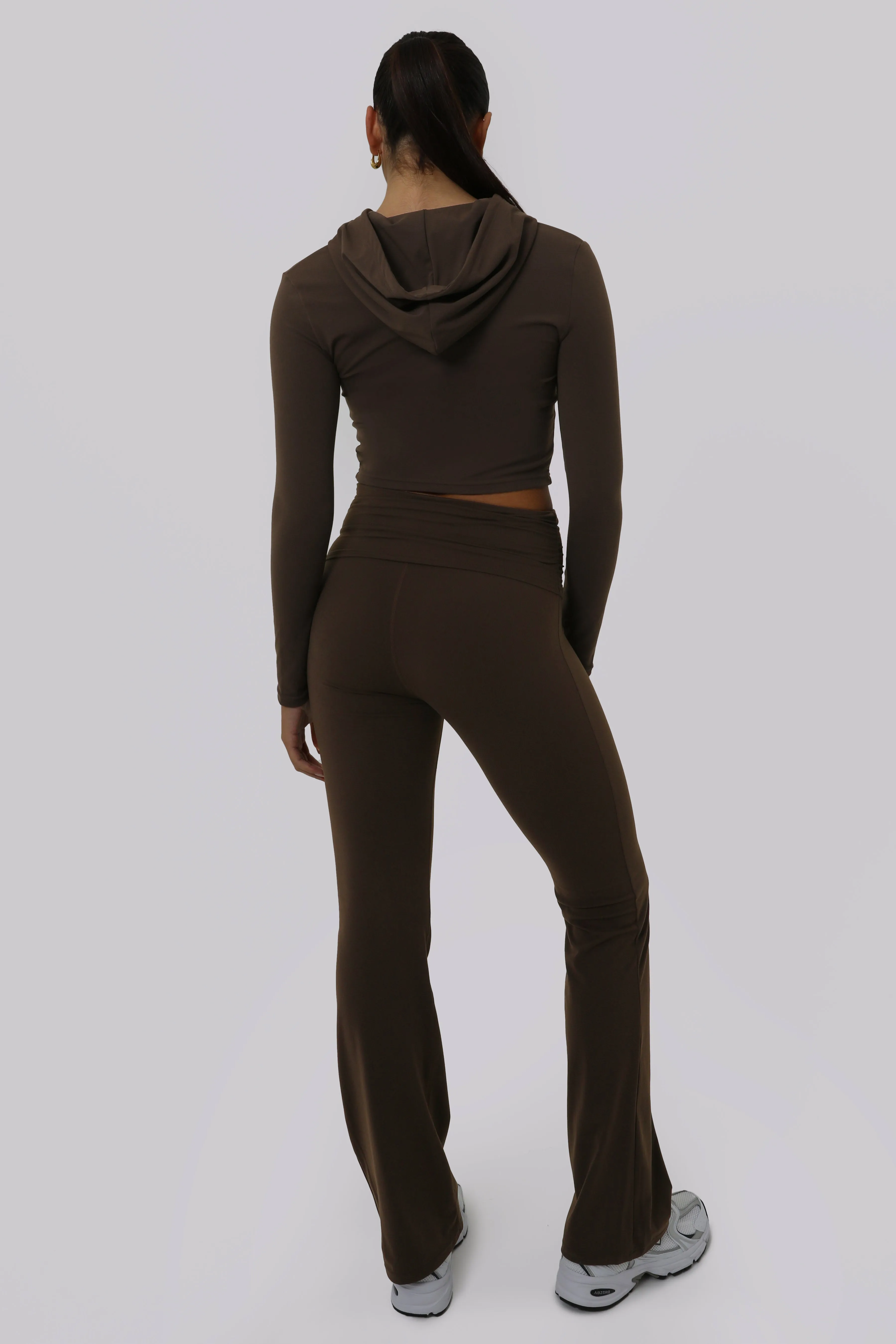 Ruched Fitted Flares - Cocoa