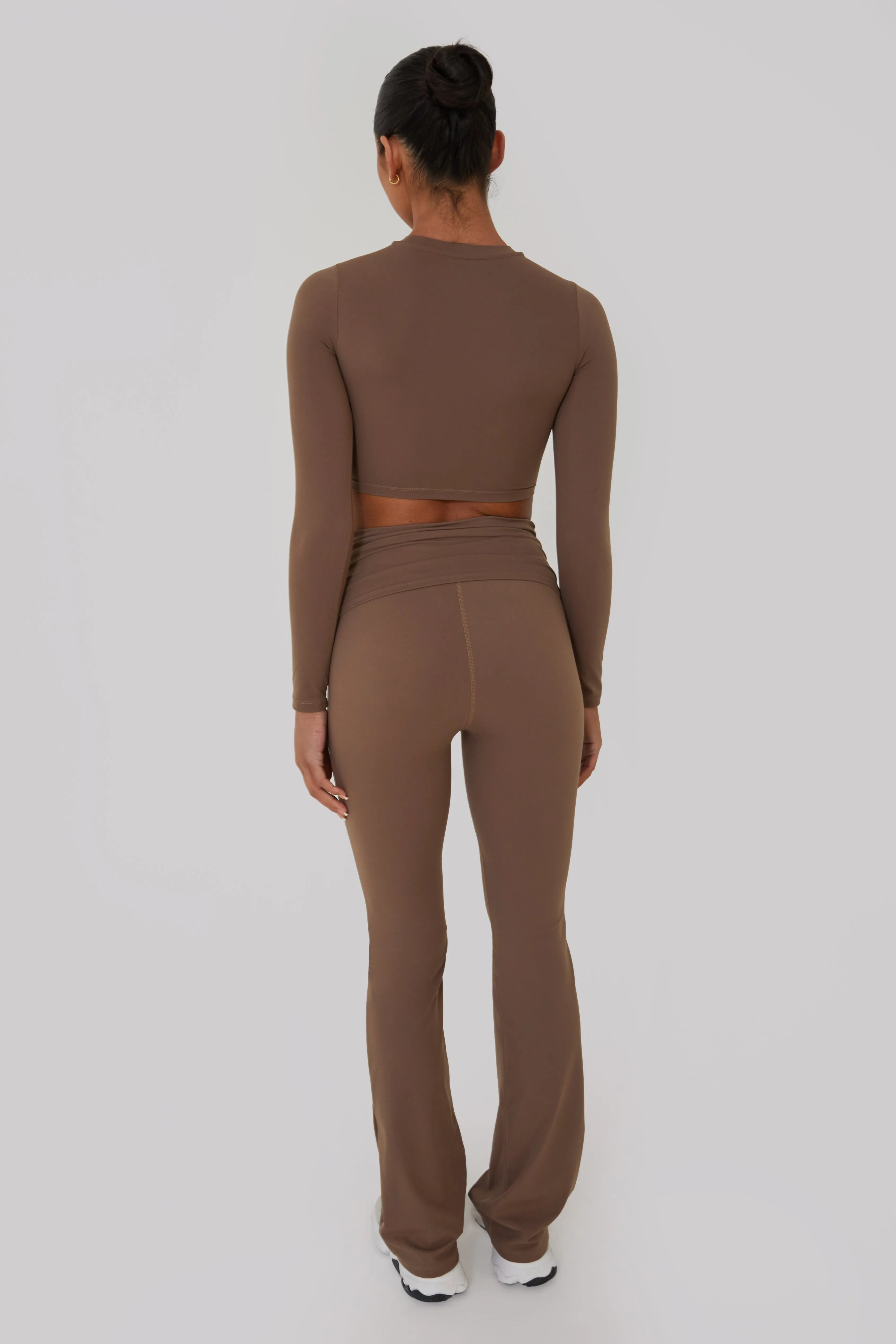 Ruched Fitted Flares - Mocha