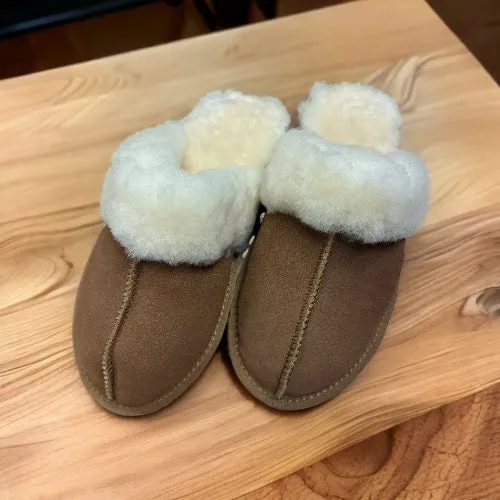 Slippers Ladies Sheepskin Chestnut