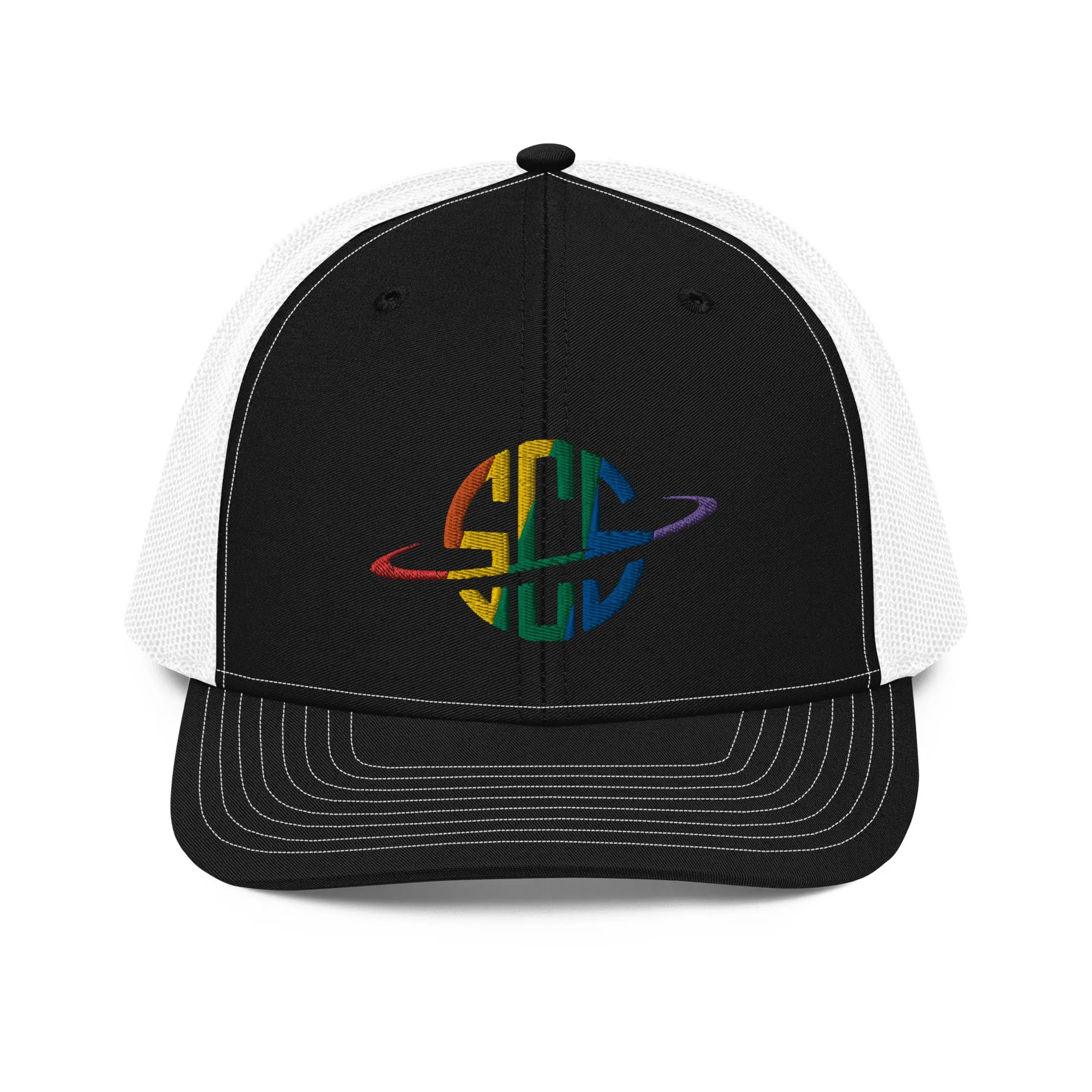 Space City Sound - Rainbow Pride logo - Embroidered Trucker Cap