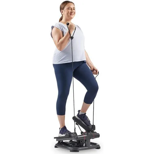 Sunny Health & Fitness 2-In-1 Premium Power Stepper w/ Resistance Bands, up to 330lbs