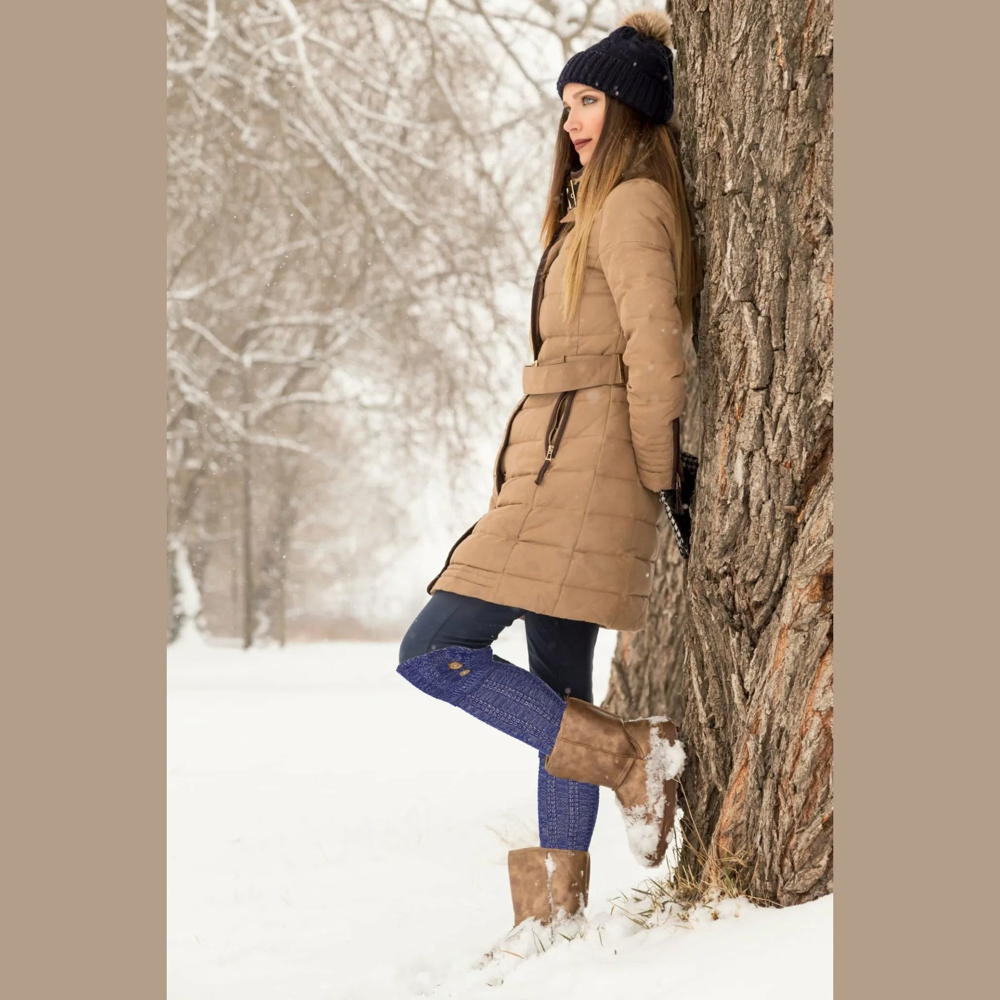 Tipi Toe Women's 3-Pairs Winter Warm Cushioned Comfortable Breathable