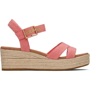 TOMS: Audrey Wedge in Shell Pink Metallic Line