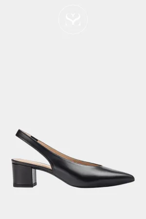 UNISA JENSEN BLACK LOW BLOCK HEEL SLINGBACK SHOES