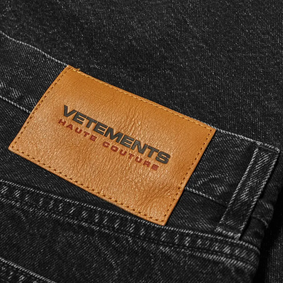 Vetements Haute Couture Magic Fit Denim Black