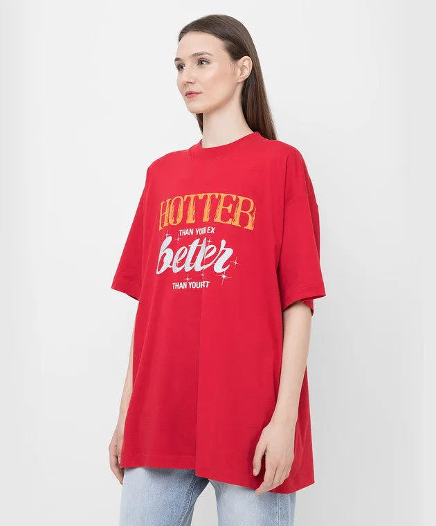 Vetements Hotter Than Your Ex T-Shirt Red