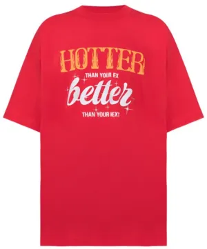 Vetements Hotter Than Your Ex T-Shirt Red