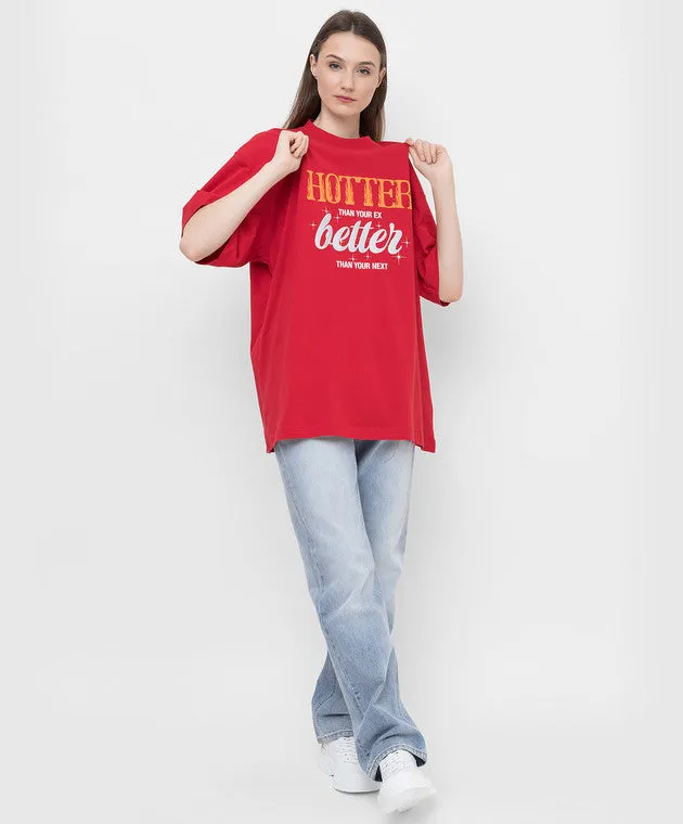 Vetements Hotter Than Your Ex T-Shirt Red