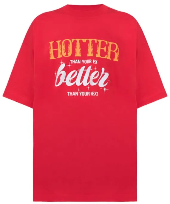 Vetements Hotter Than Your Ex T-Shirt Red
