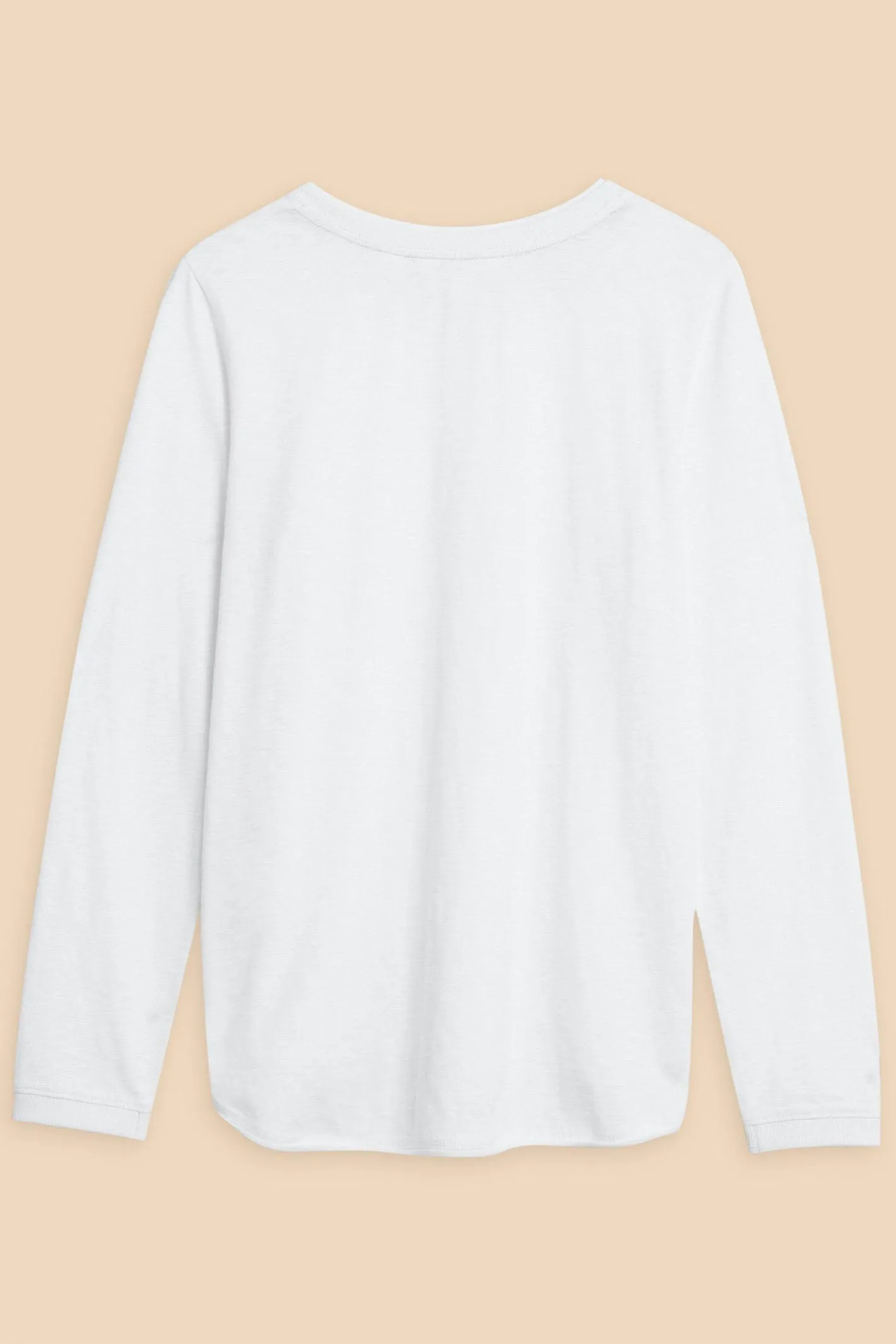 White Stuff T-Shirt Clara Long Sleeve Brilliant White 440353