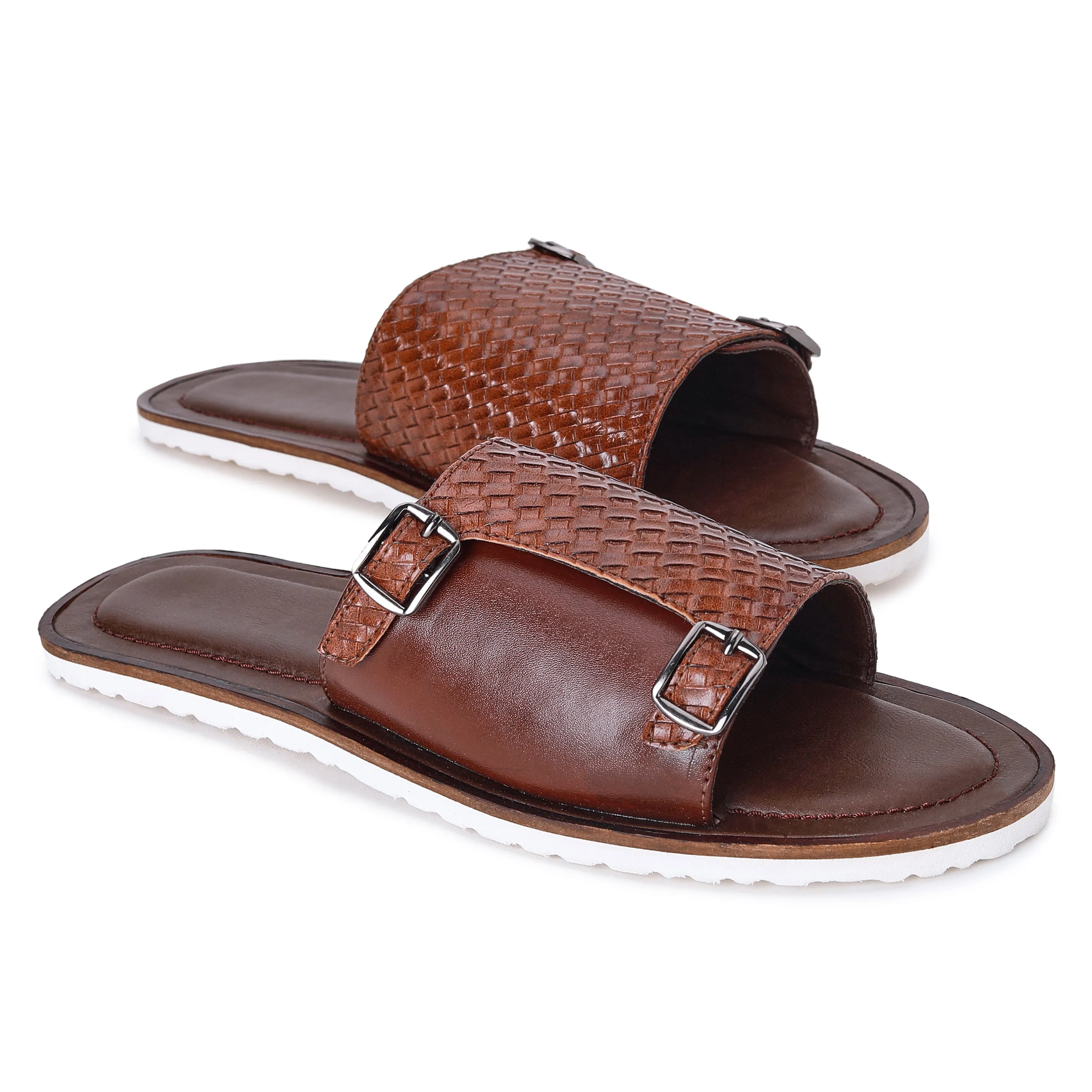 WOVEN SANDALS-TAN